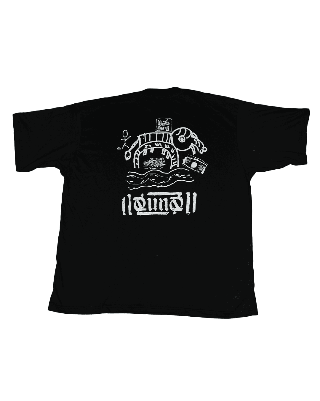 AC Saen Saep “Doodle” tee Black v1 - Image 2