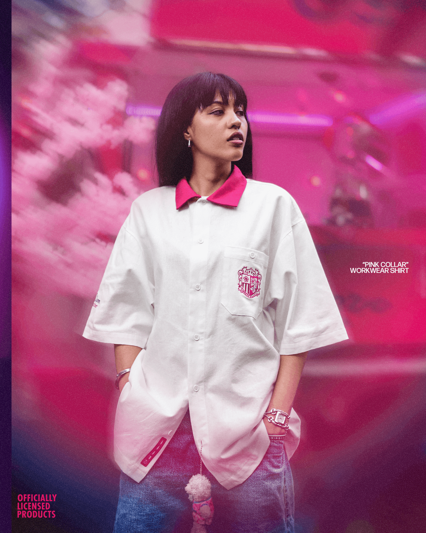 "Pink Collar" Workwear Shirt